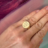 Custom All Gold Signet Ring