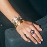 Lapis Petite Polka Dot Bombe Ring
