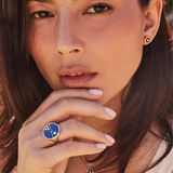 Compass Ring with Lapis and Emerald