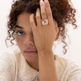 3.14ct Cool Pink Sapphire Impetus Interlocking Puzzle Ring