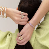 Magna Bracelet with Baguette Cut Pink Sapphires
