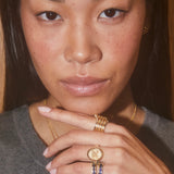 Magna Ring with Baguette Cut Blue Sapphires
