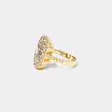 5.14ct Antique Cushion Diamond Heirloom Bezel Ring