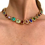Mixed Stone Heirloom Bezel Treasure Necklace