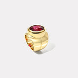 9.17ct Oval Rubellite Bounce Cigar Band