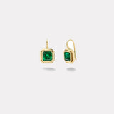 3.11ct Emerald Cut Emerald Bounce Earrings