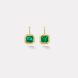 4.47ct Emerald Cut Emerald Bounce Earrings