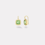 6.20ct Cushion Peridot Bounce Earrings