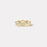 2.30ct Antique Cushion Diamond Bezel Eternity Band