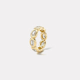 2.30ct Antique Cushion Diamond Bezel Eternity Band