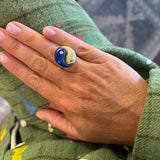 Yin Yang Ring - Lapis