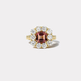2.53ct Pink Tourmaline and Diamond Heirloom Bezel Ring