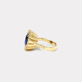 6.90ct Oval Tanzanite Diamond Heirloom Ring