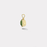 Double Skin Bezel Charm - 8.6ct Oval Green Tourmaline