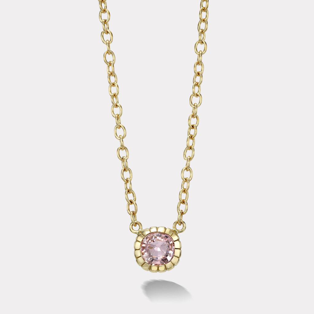 One of a Kind 2.7ct Pink Tourmaline Heirloom Bezel Pendant