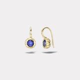 2.12ct Round Tanzanite Heirloom Bezel Earrings