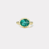 3.82ct Oval Emerald Heirloom Bezel Ring