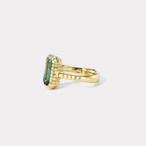 3ct Mint Tourmaline Heirloom Bezel Ring
