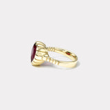 4.27ct Heart Pink Tourmaline Heirloom Bezel Ring