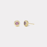 .91ct Berry Sapphire Heirloom Bezel Stud Earrings