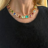 Mixed Stone Heirloom Bezel Treasure Necklace
