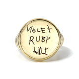 Custom All Gold Signet Ring