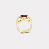 2.71ct Cushion Ruby Impetus Interlocking Puzzle Ring