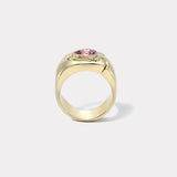 2.1ct Heart Lotus Garnet Impetus Interlocking Puzzle Ring