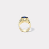 5.18ct GIA Blue Sapphire Impetus Interlocking Puzzle Ring