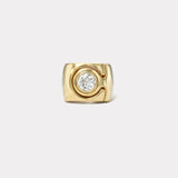 Impetus Interlocking Puzzle Ring with 1.22ct GIA Old Euro Round Diamond