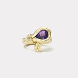 2.34ct Pear Amethyst Loop Ring