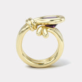 2.34ct Pear Amethyst Loop Ring