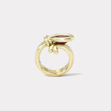 1.89ct Dark Pink Tourmaline Loop Ring