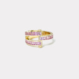 Magna Ring with Baguette Cut Pink Sapphires