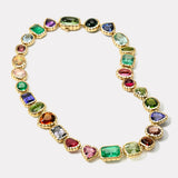 Mixed Stone Heirloom Bezel Treasure Necklace