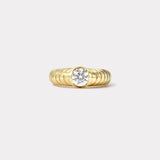 1ct GIA Round Brilliant Diamond Solitaire Modern Love Ring