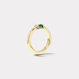 Magna Barrel Ring - Baguette Emeralds