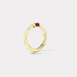 Magna Barrel Ring - Baguette Rubies