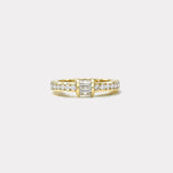 Magna Barrel Ring - Diamond with Diamond