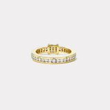 Magna Barrel Ring - Diamond with Diamond