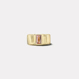 .54ct Baguette Pink Topaz Pleated Solitaire Band
