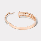 Rose Gold Magna Bracelet with White Baguette Cut Diamonds