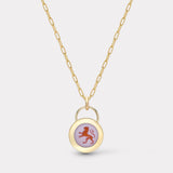 Small Lion Padlock Intaglio - Double Layer Carnelian & Agate