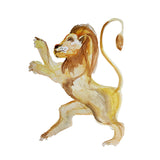 Small Lion Padlock Intaglio - Double Layer Carnelian & Agate