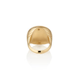 Compass Ring with Mother of Pearl and Blue Sapphire