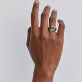 Magna Ring - Round Emeralds