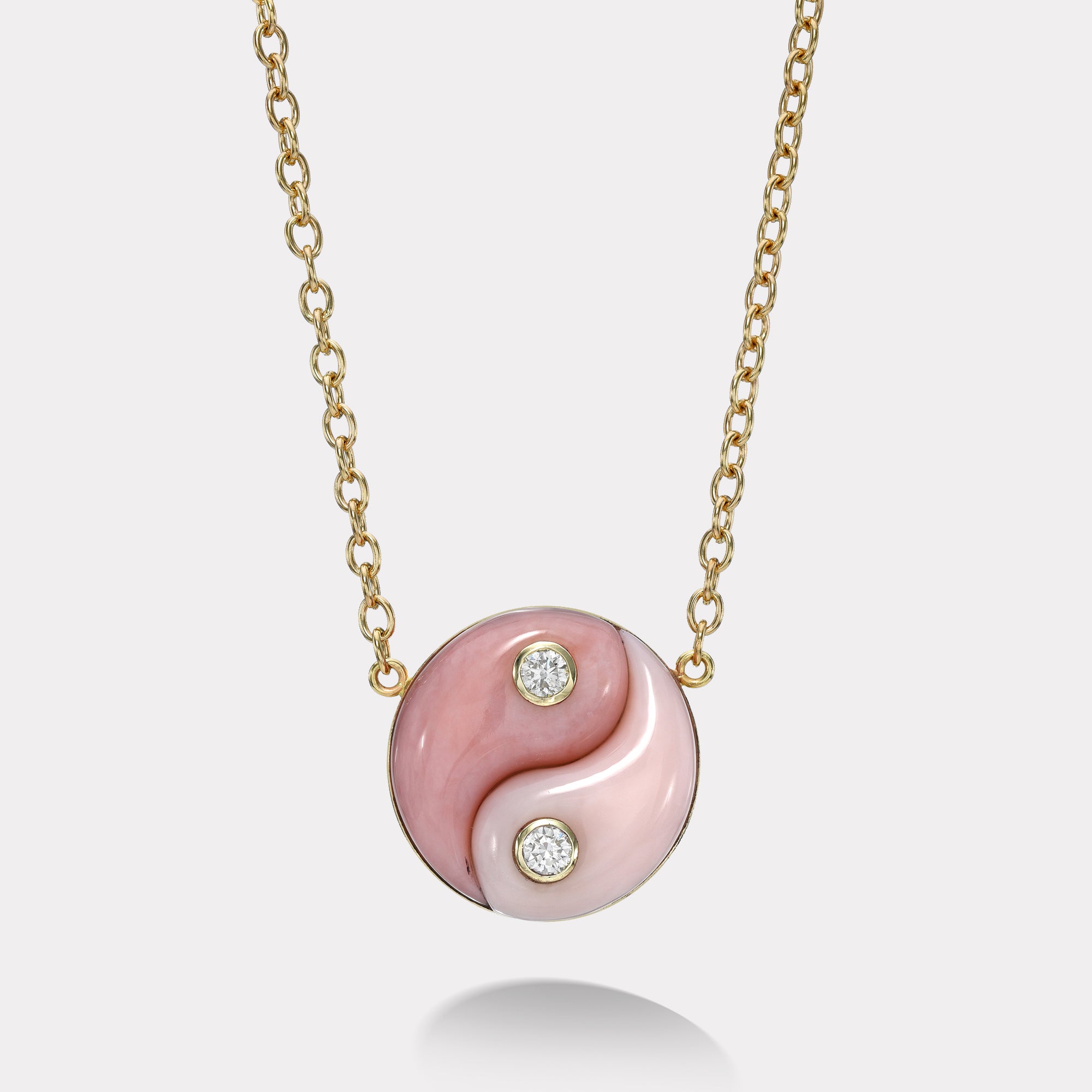 Double Pink Opal Large Yin Yang Pendant – Retrouvai