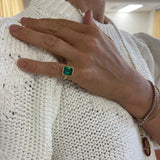 3.69ct Emerald Heirloom Bezel Ring
