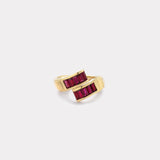 Ruby Baguette Buckle Ring