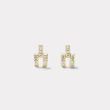 Magna Stud Earrings - Round Diamonds